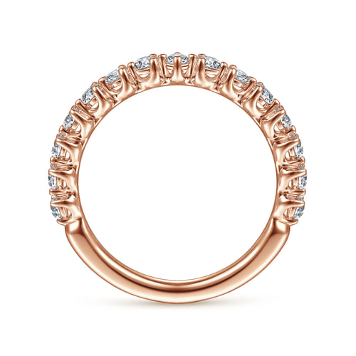 14K Rose Gold Diamond Matching Wedding Band