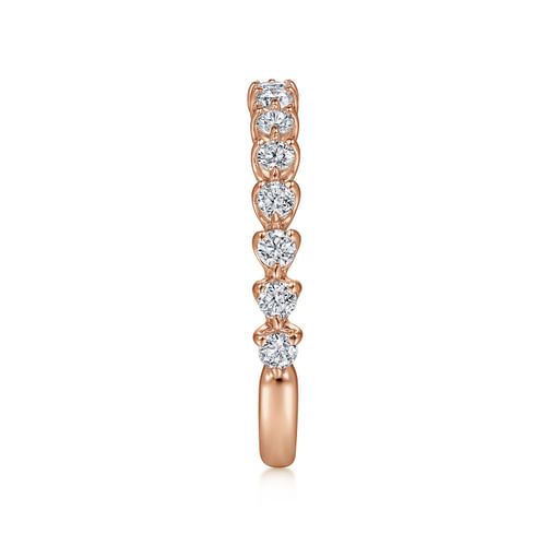 14K Rose Gold Diamond Matching Wedding Band