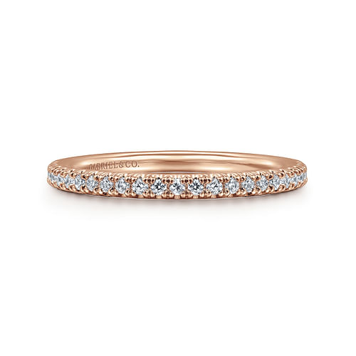 14K Rose Gold Diamond Matching Wedding Band