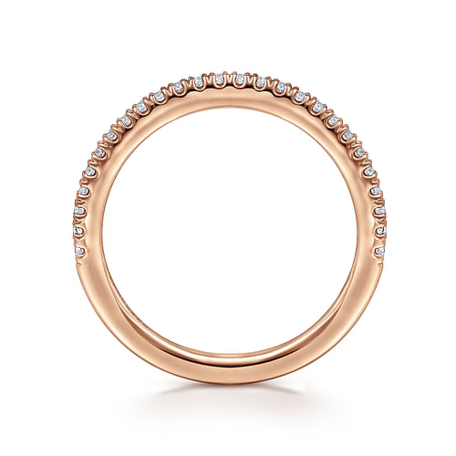 14K Rose Gold Diamond Matching Wedding Band