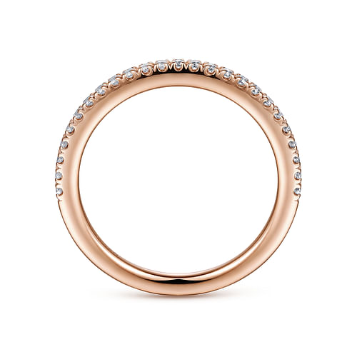 14K Rose Gold Diamond Matching Wedding Band