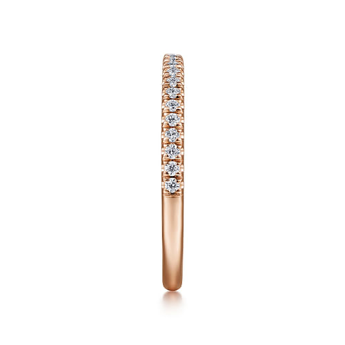 14K Rose Gold Diamond Matching Wedding Band