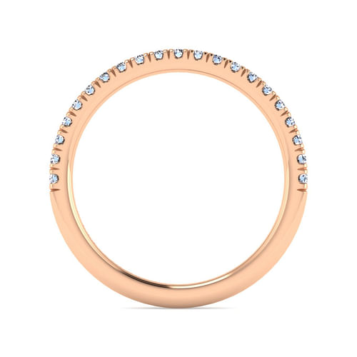 14K Rose Gold Diamond Matching Wedding Band