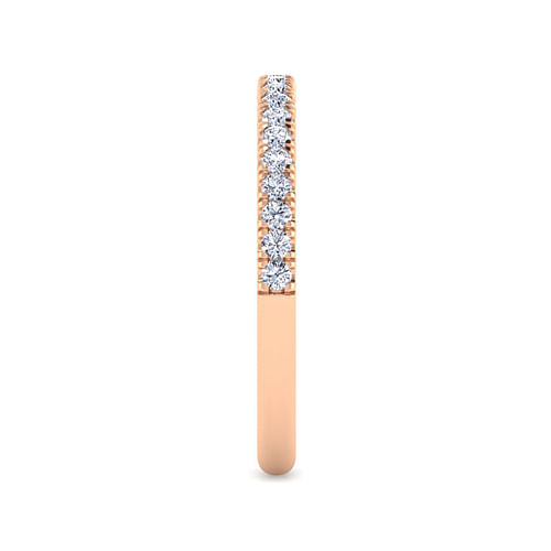 14K Rose Gold Diamond Matching Wedding Band