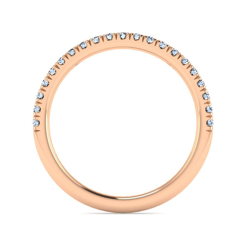 14K Rose Gold Diamond Matching Wedding Band