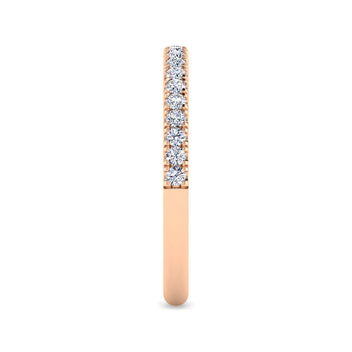 14K Rose Gold Diamond Matching Wedding Band