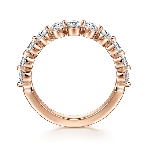 14K Rose Gold Diamond Matching Wedding Band