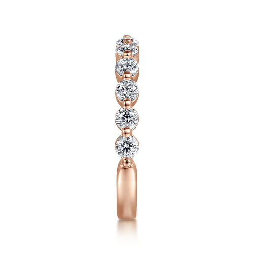 14K Rose Gold Diamond Matching Wedding Band