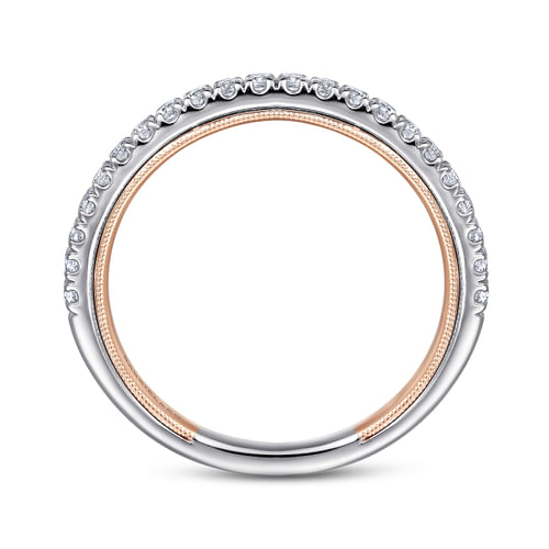 14K Rose Gold Diamond Matching Wedding Band