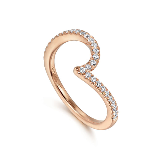 14K Rose Gold Diamond Matching Wedding Band