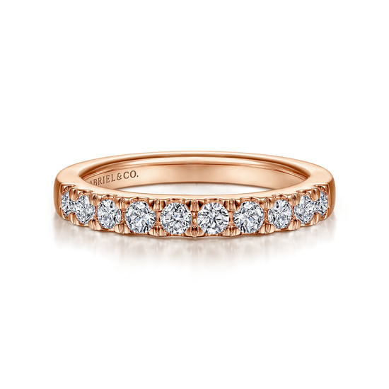 Gabriel - 14K Rose Gold Diamond Matching Wedding Band