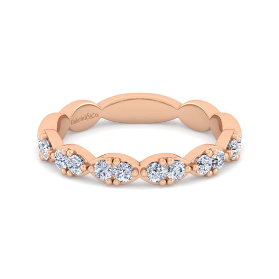 Gabriel - 14K Rose Gold Diamond Matching Wedding Band