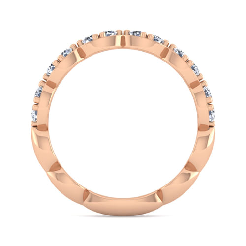 14K Rose Gold Diamond Matching Wedding Band