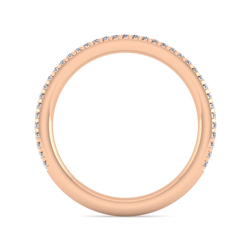 14K Rose Gold Diamond Matching Wedding Band