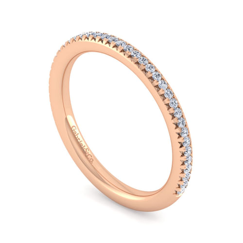 14K Rose Gold Diamond Matching Wedding Band