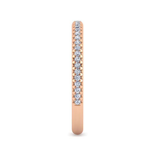 14K Rose Gold Diamond Matching Wedding Band
