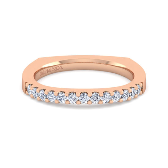 Gabriel - 14K Rose Gold Diamond Matching Wedding Band