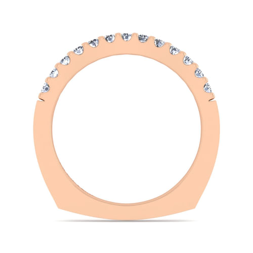14K Rose Gold Diamond Matching Wedding Band