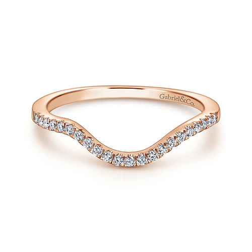 14K Rose Gold Diamond Matching Wedding Band