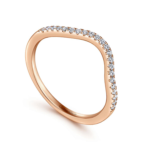 14K Rose Gold Diamond Matching Wedding Band