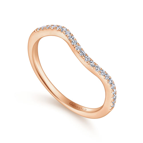 14K Rose Gold Diamond Matching Wedding Band