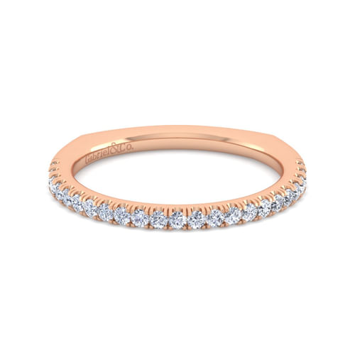 14K Rose Gold Diamond Matching Wedding Band