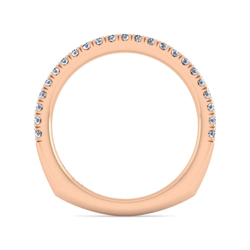 14K Rose Gold Diamond Matching Wedding Band