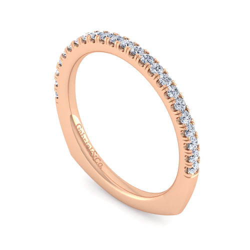 14K Rose Gold Diamond Matching Wedding Band