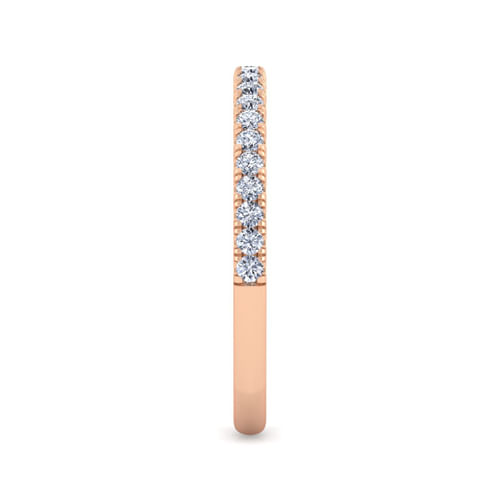 14K Rose Gold Diamond Matching Wedding Band