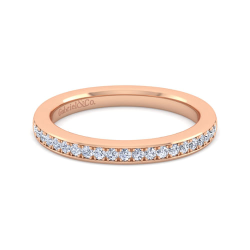 14K Rose Gold Diamond Matching Wedding Band