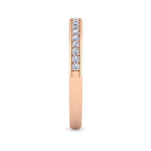 14K Rose Gold Diamond Matching Wedding Band
