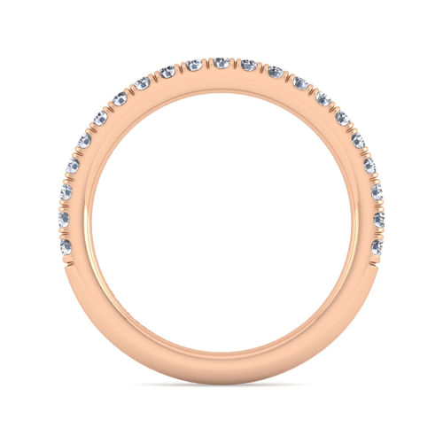 14K Rose Gold Diamond Matching Wedding Band