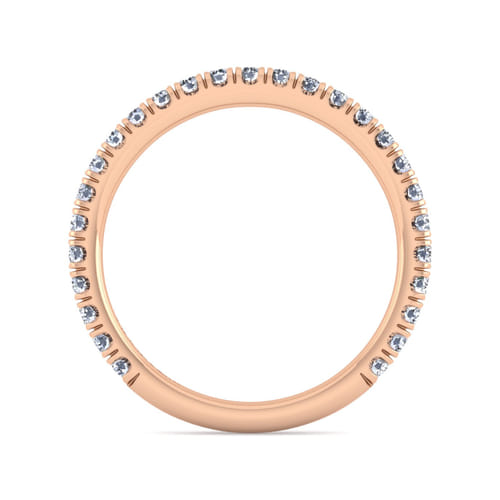 14K Rose Gold Diamond Matching Wedding Band
