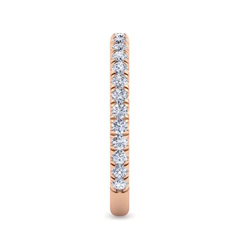 14K Rose Gold Diamond Matching Wedding Band