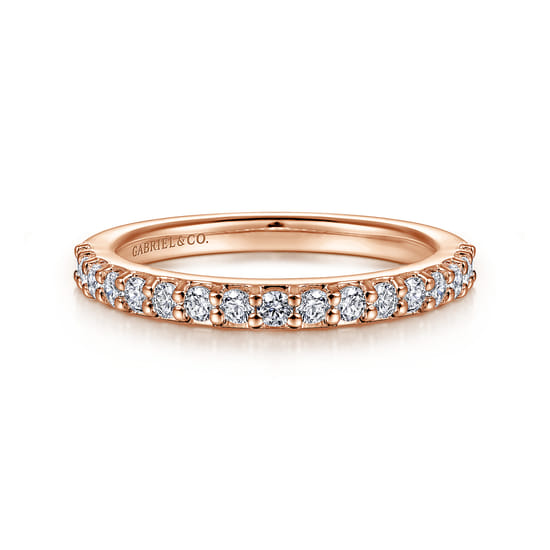 Gabriel - 14K Rose Gold Diamond Matching Wedding Band Gabriel - 14K Rose Gold Diamond Matching Wedding Band
