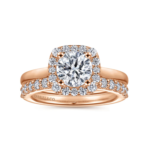 14K Rose Gold Diamond Matching Wedding Band 14K Rose Gold Diamond Matching Wedding Band