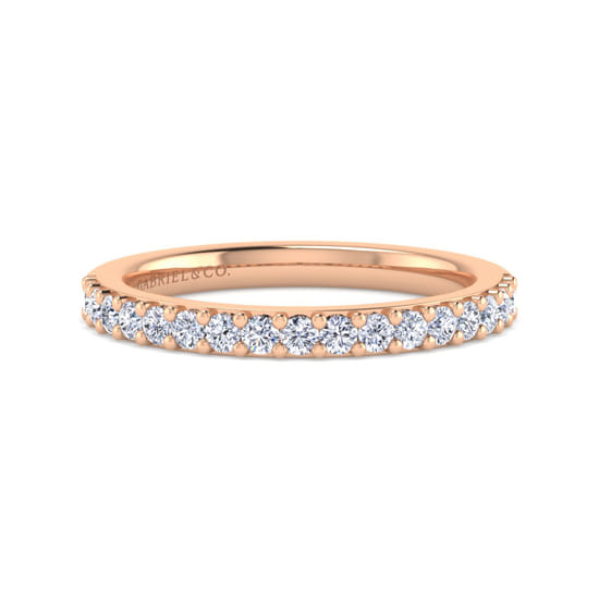 Gabriel - 14K Rose Gold Diamond Matching Wedding Band Gabriel - 14K Rose Gold Diamond Matching Wedding Band