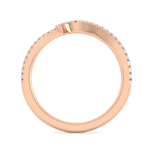 14K Rose Gold Diamond Matching Wedding Band