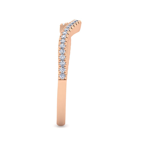 14K Rose Gold Diamond Matching Wedding Band