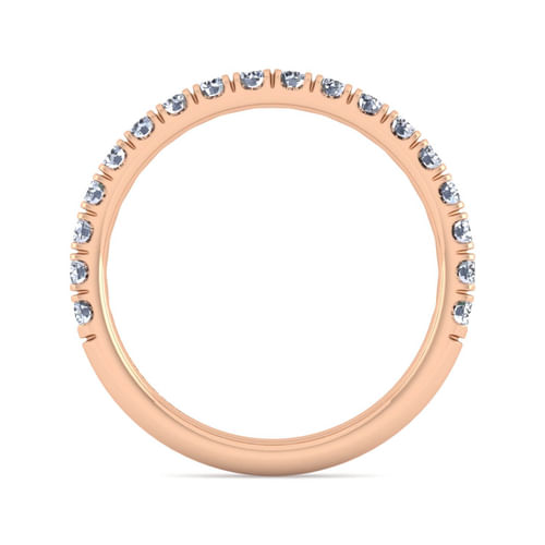 14K Rose Gold Diamond Matching Wedding Band