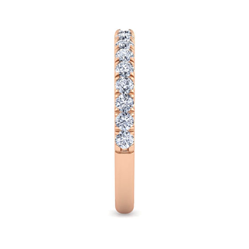 14K Rose Gold Diamond Matching Wedding Band