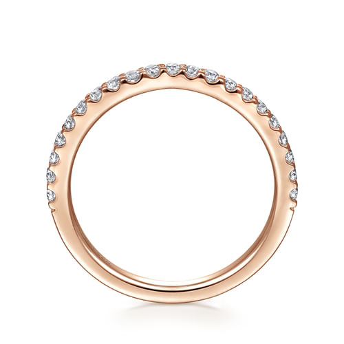 14K Rose Gold Diamond Matching Wedding Band