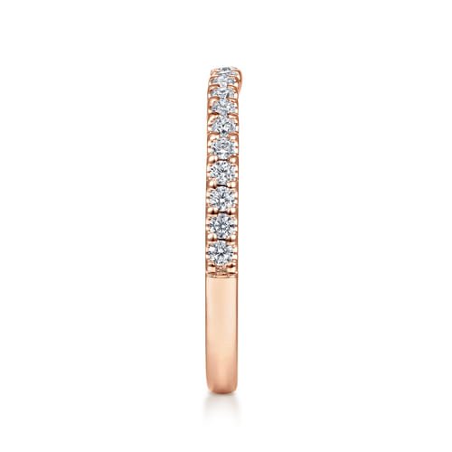 14K Rose Gold Diamond Matching Wedding Band