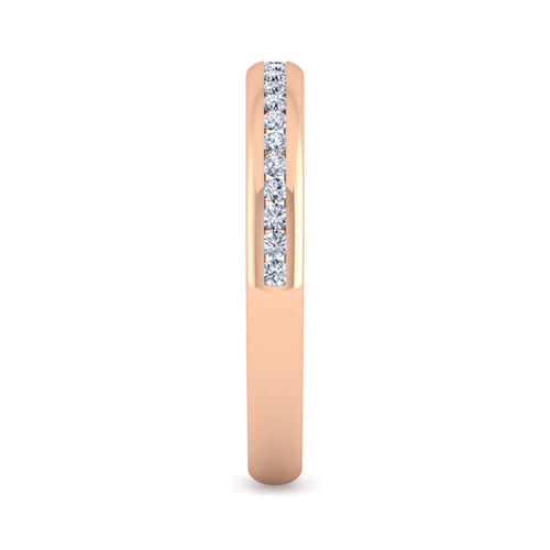 14K Rose Gold Diamond Matching Wedding Band