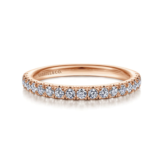 Gabriel - 14K Rose Gold Diamond Matching Wedding Band Gabriel - 14K Rose Gold Diamond Matching Wedding Band