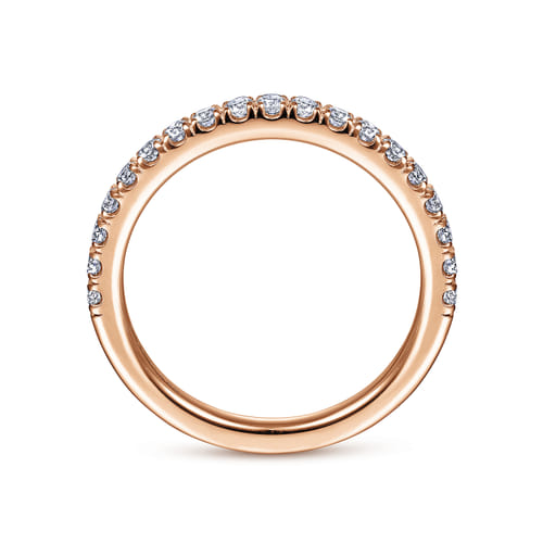 14K Rose Gold Diamond Matching Wedding Band