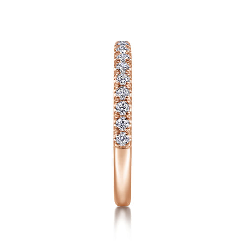 14K Rose Gold Diamond Matching Wedding Band