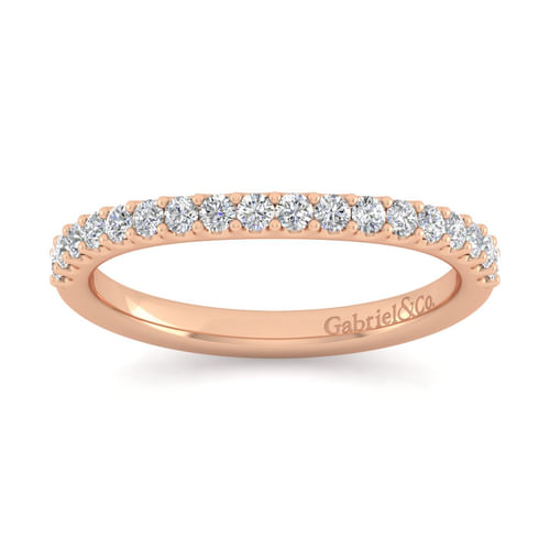 14K Rose Gold Diamond Matching Wedding Band