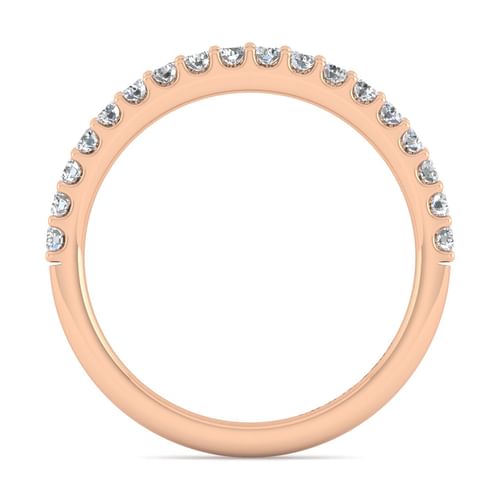14K Rose Gold Diamond Matching Wedding Band