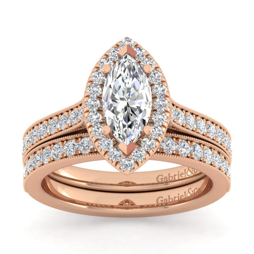 14K Rose Gold Diamond Matching Wedding Band 14K Rose Gold Diamond Matching Wedding Band